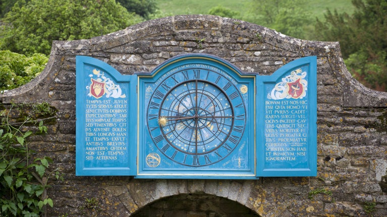 The Nychthemeron Clock at Well Court, Snowshill Manor, Gloucester